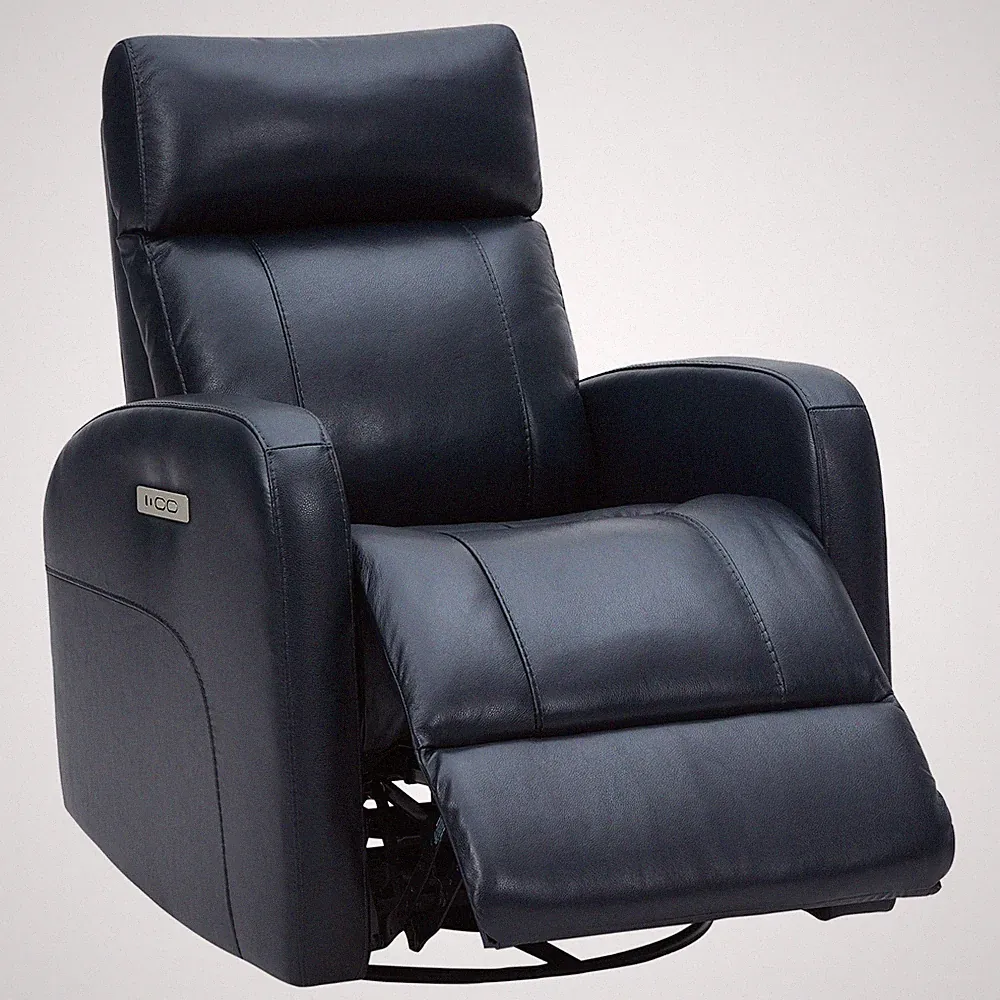 CHITA Leather Power Swivel Glider Recliner Chair,Comfortable Nursery Rocker