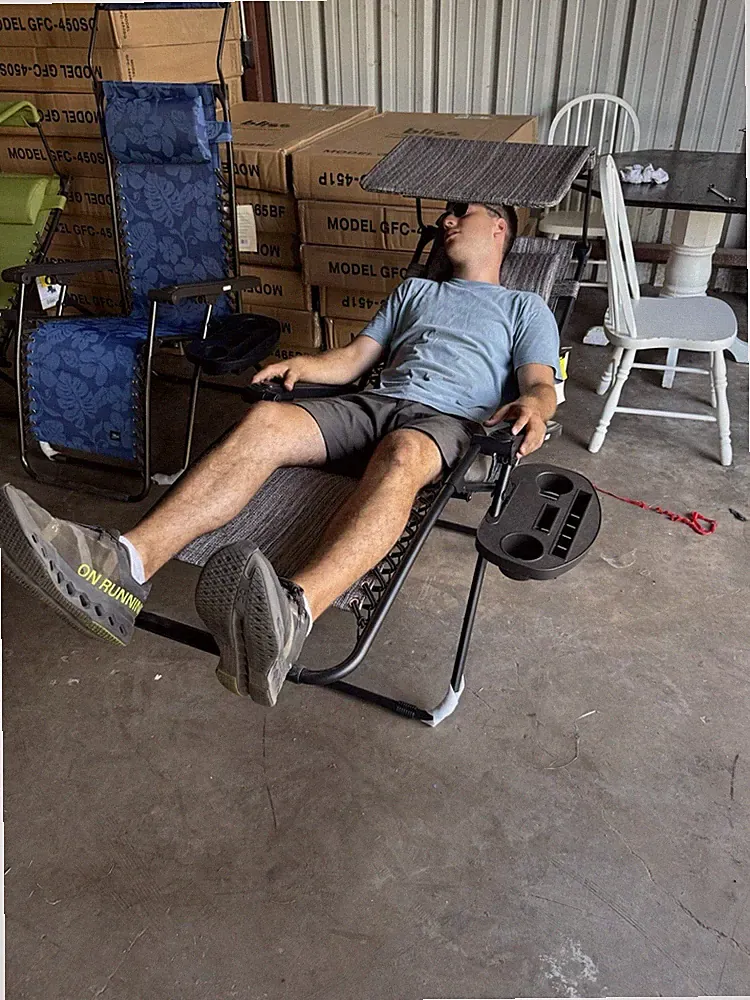 Comfy Zero Gravity BLISS, Portable Outdoor Chairs With Visor And Cupholder Tray
