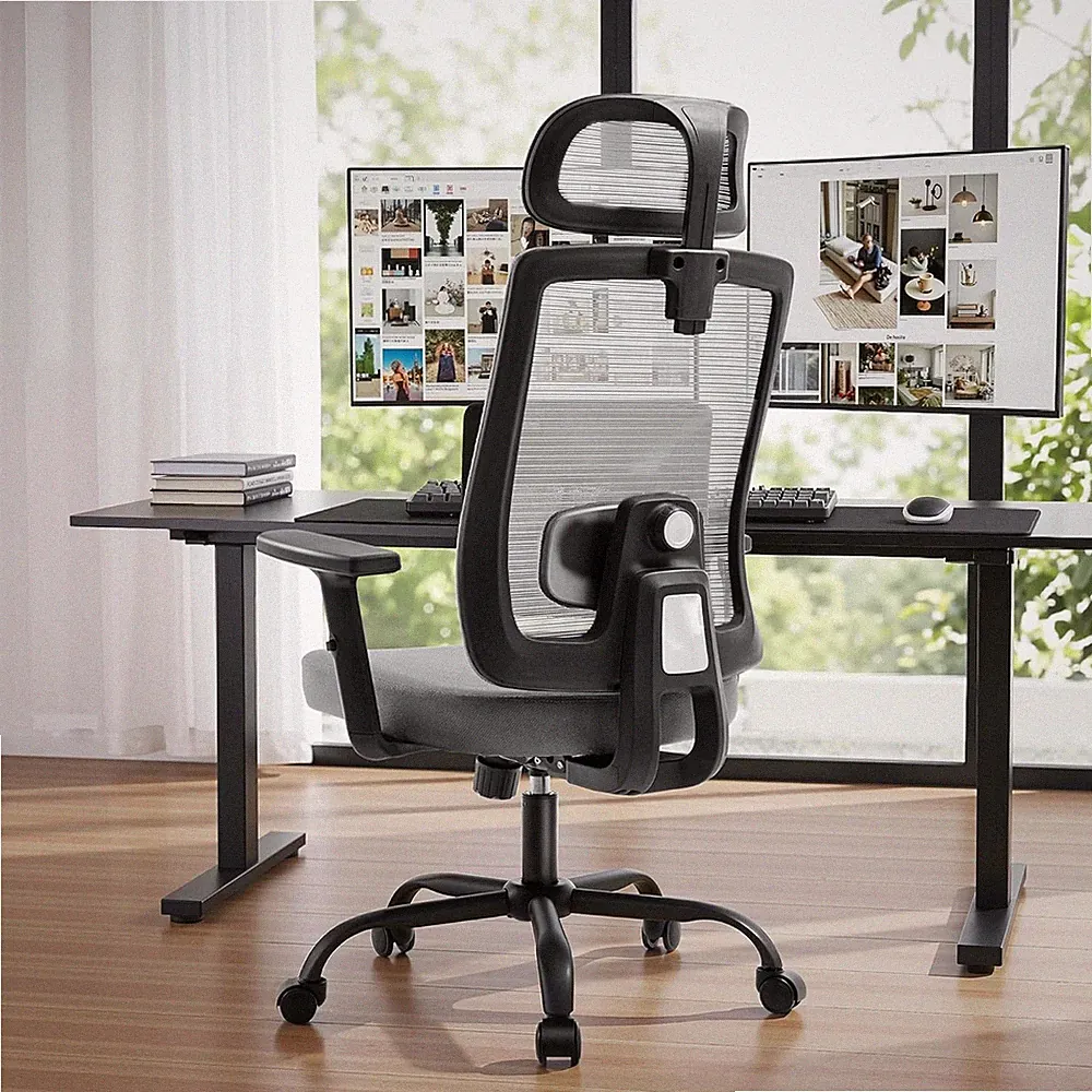 Ergonomic Office Chair, High Back Mesh Desk Chairs with Headrest & Lumbar Suppor