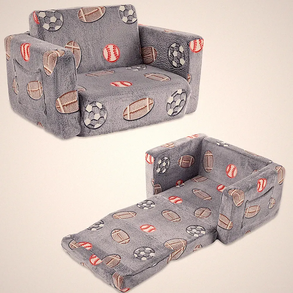 Foldable Sofa Bed with Night Glow – 2-in-1 Convertible Children’s Lounge Chair