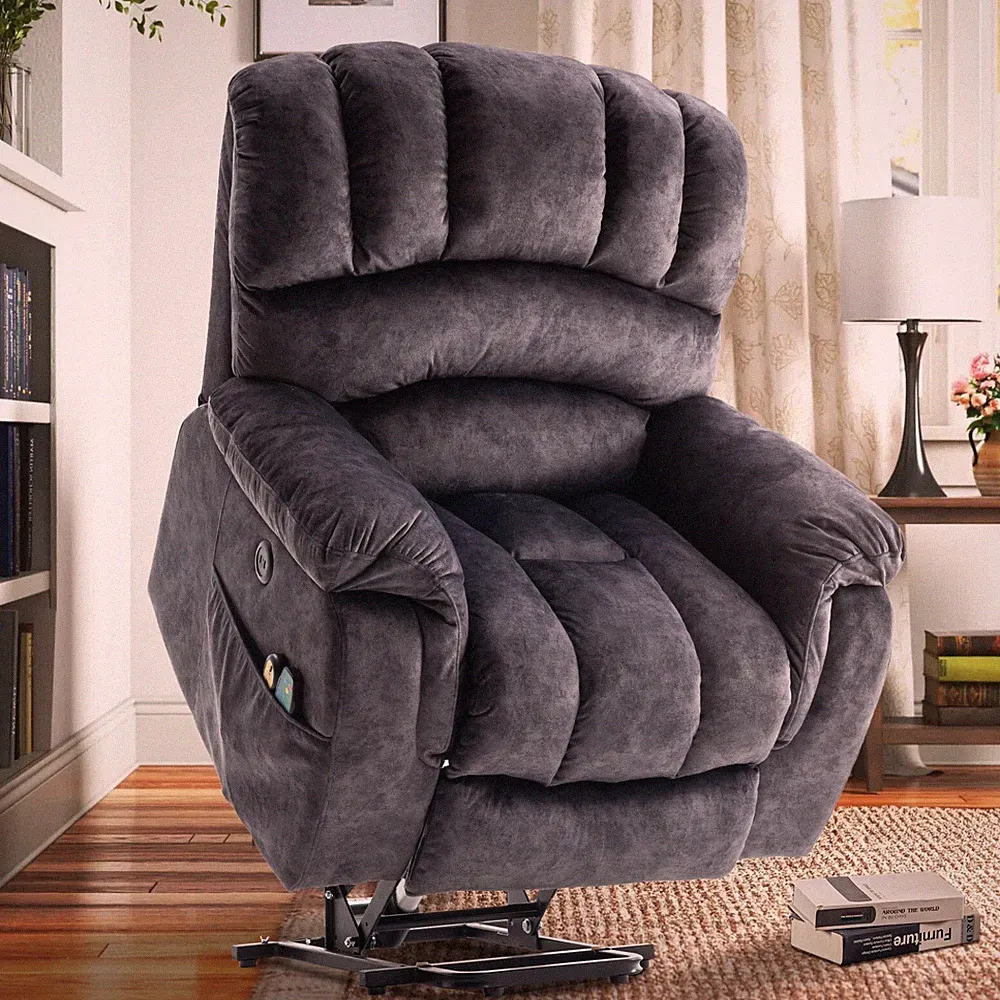 Large Electric Power Lift Chairs Recliner for Elderly Big Tall with Massage Heat