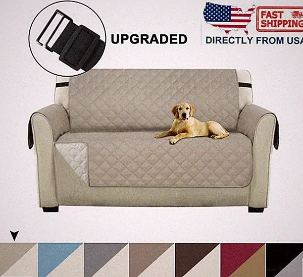 Perfect Gift Loveseat Reversible Pets Protectors Waterproof AntiSkip SidePockets